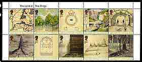 Great Britain 2004 Lord of the Rings se-tenant block of 10 unmounted mint SG 2429a, stamps on , stamps on  stamps on films, stamps on  stamps on movies, stamps on  stamps on literature, stamps on  stamps on fantasy, stamps on  stamps on entertainments, stamps on  stamps on 