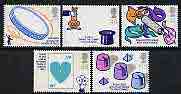 Great Britain 2005 Centenary of Magic Circle perf set of 5 unmounted mint SG 2525-29, stamps on magic, stamps on entertainments, stamps on playing cards, stamps on 