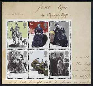 Great Britain 2005 Jane Eyre perf m/sheet containing set of 6 unmounted mint, stamps on literature, stamps on horses, stamps on women