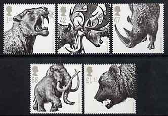 Great Britain 2006 Ice Age Animals perf set of 5 unmounted mint SG 2615-19, stamps on animals.dinosaurs