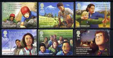 Great Britain 2007 Europa - Centenary of Scouting perf set of 6 unmounted mint SG 2758-63, stamps on , stamps on  stamps on scouts, stamps on  stamps on aviation, stamps on  stamps on archery, stamps on  stamps on climbing, stamps on  stamps on mountaineering, stamps on  stamps on space