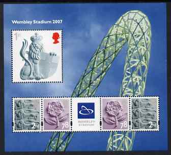 Great Britain 2007 Wembley Stadium perf m/sheet unmounted mint SG MS 2740, stamps on , stamps on  stamps on civil engineering, stamps on  stamps on stadia, stamps on  stamps on football