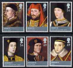 Great Britain 2008 The House of Lancaster & York perf set of 6 unmounted mint SG 2812-17, stamps on royalty, stamps on history