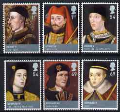 Great Britain 2008 The House of Lancaster & York perf set of 6 unmounted mint SG 2812-17, stamps on royalty, stamps on history