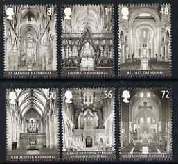 Great Britain 2008 Cathedrals perf set of 6 unmounted mint SG 2841-46, stamps on , stamps on  stamps on architecture, stamps on  stamps on churches, stamps on  stamps on cathedrals