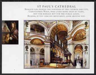 Great Britain 2008 Cathedrals perf m/sheet unmounted mint, stamps on architecture, stamps on churches, stamps on cathedrals