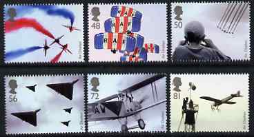 Great Britain 2008 Air Displays perf set of 6 unmounted mint SG 2855-60, stamps on , stamps on  stamps on aviation, stamps on  stamps on parachutes, stamps on  stamps on 