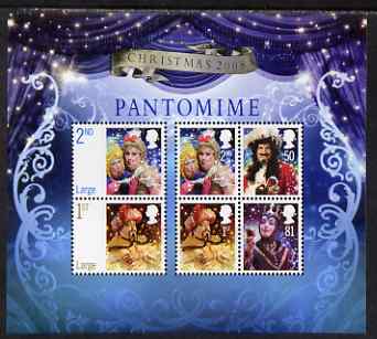 Great Britain 2008 Christmas - Pantomine perf m/shet unmounted mint SG MS 2882, stamps on , stamps on  stamps on christmas, stamps on  stamps on theatre, stamps on  stamps on children, stamps on  stamps on pirates