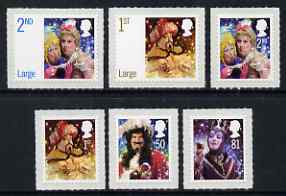 Great Britain 2008 Christmas - Pantomine self-adhesive set of 6 unmounted mint SG 2876-81, stamps on , stamps on  stamps on christmas, stamps on  stamps on theatre, stamps on  stamps on children, stamps on  stamps on pirates, stamps on  stamps on self adhesive