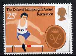 Great Britain 1981 Hurdling 25p from Duke of Edinburgh Award Scheme set unmounted mint, SG 1165, stamps on hurdles