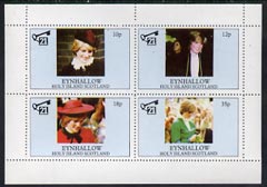 Eynhallow 1982 Princess Di's 21st Birthday perf sheetlet containing complete set of 4 values (10p to 35p) unmounted mint, stamps on , stamps on  stamps on royalty, stamps on  stamps on diana, stamps on  stamps on charles, stamps on  stamps on 