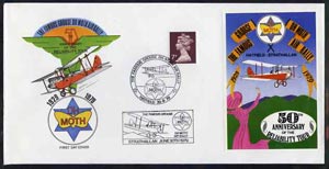 Great Britain 1979 illustrated commemorative cover for 50th Anniversary of the Grouse DH Moth Air Rally with special label, illustrated cancel and cachet, stamps on , stamps on  stamps on aviation, stamps on dh