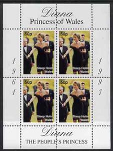  Steep Holm 1997 Diana, The Peoples Princess perf sheetlet containing 4 x 50p values unmounted mint, stamps on royalty     diana