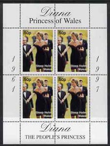  Steep Holm 1997 Diana, The People's Princess perf sheetlet containing 4 x 50p values unmounted mint, stamps on royalty     diana