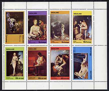 Nagaland 1972 Paintings of Nudes perf  set of 8 values unmounted mint (2c to 80c), stamps on arts, stamps on nudes