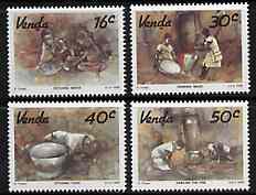 Venda 1988 Watercolours by Kenneth Thabo set of 4 unmounted mint, SG 179-82, stamps on arts