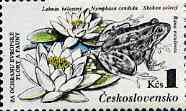 Czechoslovakia 1983 Water Lily & Frog 1k value from Nature Protection set unmounted mint, SG 2675, Mi 2712*, stamps on frogs     amphibians  flowers    lily