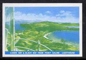 Grenada 1975 Canoe Bay $5 (View from Lighthouse) imperf progressive colour proof printed in blue & yellow (as SG 667) unmounted mint, stamps on tourism, stamps on lighthouses