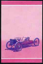 Nevis 1985 75c Ford 999 (1904) imperf progressive colour proof in se-tenant pair printed in blue & magenta (as SG 259a) unmounted mint, stamps on cars, stamps on ford