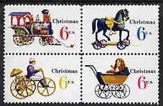 United States 1970 Christmas se-tenant block of 4, SG 1414b