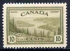 Canada 1946-47 KG6 Peace 10c Great Bear Lakes unmounted mint SG 402*, stamps on , stamps on  stamps on lakes, stamps on  stamps on  kg6 , stamps on  stamps on 