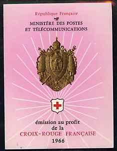 France 1966 Red Cross (Nurses) 3f Booklet complete and very fine SG XSB16, stamps on , stamps on  stamps on red cross, stamps on nurses