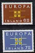 Iceland 1963 Europa set of 2, SG 404-05, Mi 373-74 unmounted mint*, stamps on , stamps on  stamps on europa