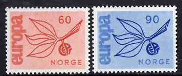 Norway 1965 Europa set of 2, SG 581-82, Mi 532-33*, stamps on europa