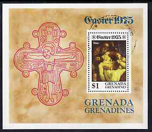 Grenada - Grenadines 1975 Easter m/sheet (Titian) cto used, SG MS 67, stamps on , stamps on  stamps on easter, stamps on  stamps on arts, stamps on  stamps on titian, stamps on  stamps on renaissance