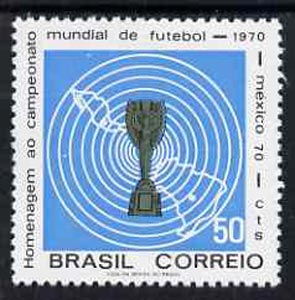 Brazil 1970 Football World Cup Championship unmounted mint, SG 1298*, stamps on , stamps on  stamps on sport     football