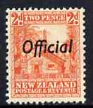New Zealand 1936-61 Maori Carved House 2d def opt'd Official perf 14, SG O123c, stamps on buildings , stamps on  kg5 , stamps on housing     carving