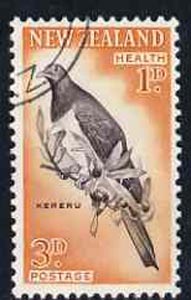New Zealand 1960 Health - Pigeon 3d+1d fine used, SG 804, stamps on birds      pigeon