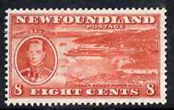 Newfoundland 1937 KG6 Coronation 8c (Paper Mills) comb perf 13 mounted mint, SG 260f, stamps on , stamps on  stamps on paper, stamps on  stamps on timber, stamps on  stamps on , stamps on  stamps on  kg6 , stamps on  stamps on , stamps on  stamps on coronation