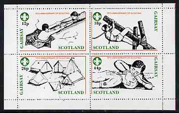 Gairsay 1982 75th Anniversary of Scouting perf  set of 4 values (12p to 44p) unmounted mint, stamps on scouts, stamps on knots