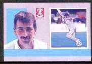 St Vincent - Grenadines 1985 Cricketers #3 - 60c L Potter - imperf progressive colour proof in se-tenant pair printed in blue & magenta only unmounted mint (as SG 366a), stamps on cricket  sport