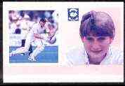 St Vincent - Grenadines 1985 Cricketers #3 - 55c M D Moxon - imperf progressive colour proof in se-tenant pair printed in blue & magenta only unmounted mint (as SG 364a), stamps on cricket  sport