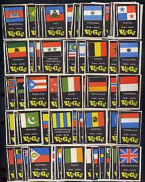 Match Box Labels - complete set of 96 Flags of Nations, superb unused condition (German VeGe series), stamps on , stamps on  stamps on flags