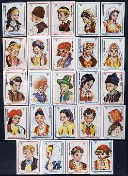 Match Box Labels - complete set of 24 Folk Costumes, superb unused condition (Yugoslavian), stamps on costumes