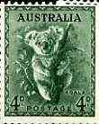 Australia 1956 Koala Bear 4d from no wmk def set unmounted mint SG 230a*, stamps on animals    bears, stamps on  kg6 , stamps on 