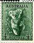 Australia 1956 Koala Bear 4d from no wmk def set unmounted mint SG 230a*, stamps on , stamps on  stamps on animals    bears, stamps on  stamps on  kg6 , stamps on  stamps on 