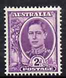 Australia 1949 King George VI 2d bright purple from no wmk def set unmounted mint, SG 230*, stamps on royalty, stamps on  kg6 , stamps on 