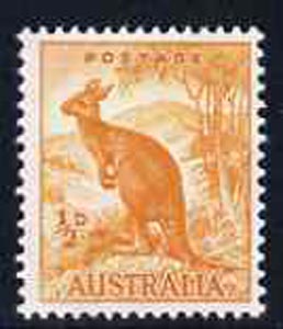 Australia 1949 Kangaroo 1/2d from no wmk def set unmounted mint, SG 228*, stamps on kangaroo    animals, stamps on  kg6 , stamps on 