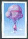 St Thomas & Prince Islands 1980 Balloons 7Db (John Wise) imperf progressive proof printed in blue & magenta only unmounted mint, stamps on aviation    balloons
