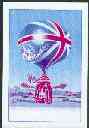 St Thomas & Prince Islands 1980 Balloons 1Db (Lunardi II) imperf progressive proof printed in blue & magenta only unmounted mint, stamps on aviation    balloons