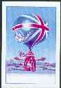 St Thomas & Prince Islands 1980 Balloons 1Db (Lunardi II) imperf progressive proof printed in blue & magenta only unmounted mint, stamps on , stamps on  stamps on aviation    balloons