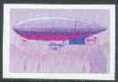 St Thomas & Prince Islands 1980 Airships 7Db (Willows II) imperf progressive proof printed in blue & magenta only unmounted mint, stamps on , stamps on  stamps on aviation, stamps on  stamps on airships