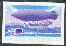 St Thomas & Prince Islands 1980 Airships 8Db (Ville de Lucerne) imperf progressive proof printed in blue & magenta only unmounted mint, stamps on , stamps on  stamps on aviation, stamps on  stamps on airships