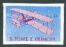 St Thomas & Prince Islands 1979 Aviation History 0.5Db (Wright Flyer 1) imperf progressive proof printed in blue & magenta only unmounted mint, stamps on aviation