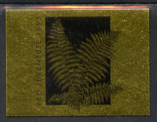 Switzerland 1993 Pro Juventute Booklet - Ferns complete and very fine SG JSB43, stamps on , stamps on  stamps on plants