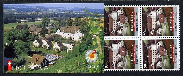 Switzerland 1997 Pro Patria booklet complete and very fine, SG PSB8, stamps on tourism